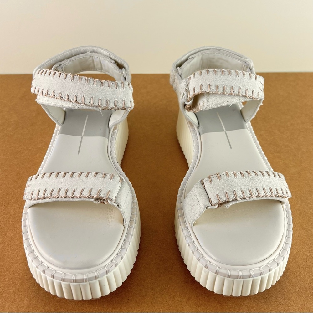 NEW DOLCE VITA IVORY PLATFORM SANDALS - Picture 9 of 13